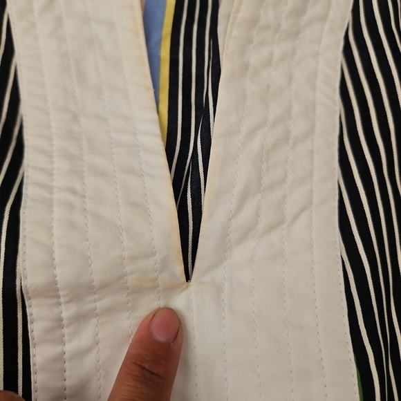 Tory Burch Womens Field Day Stripe Silk Tunic Multicolor Designer Blouse 10 - Picture 14 of 16